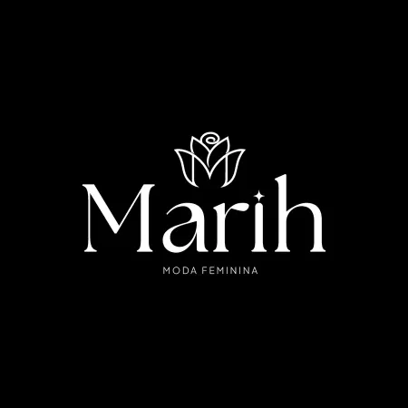 Logotipo Marih em branco sobre preto